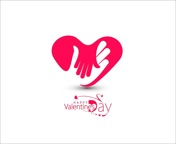 Free PSD Valentine's Day Heart Logo Template