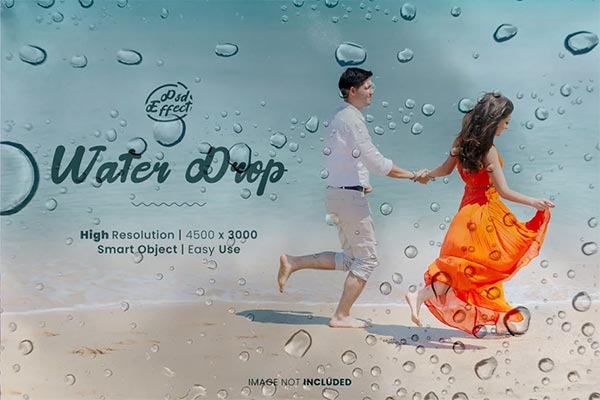 Waterdrop Photo Effect PSD