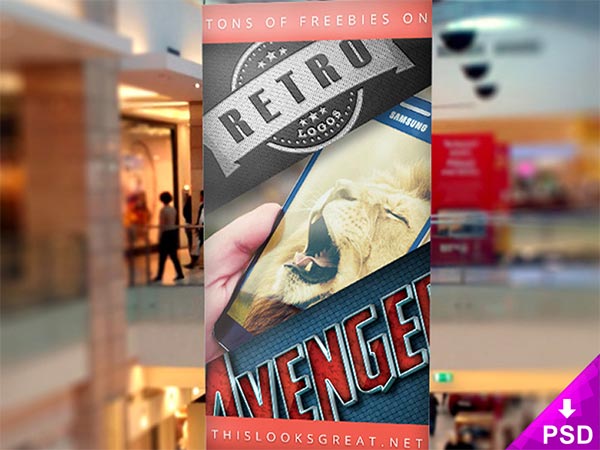 Mall Banner Free PSD Mockup Template
