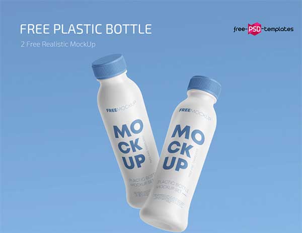 Free Plastic Pet Bottle MockupSet Template