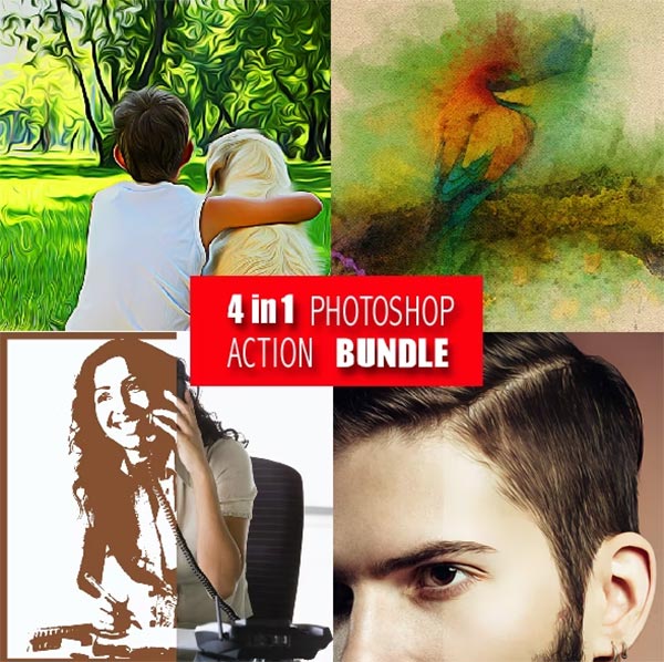 Oil Photoshop Actions Bundle