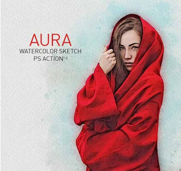 Watercolor Sketch Photoshop Actions