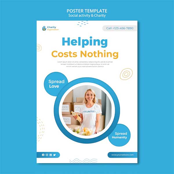 Charity Event Healping Flyer Template