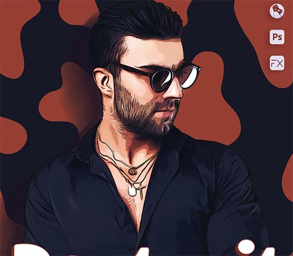 Portrait Cartoon Advanced Cartoon Photoshop Plugin