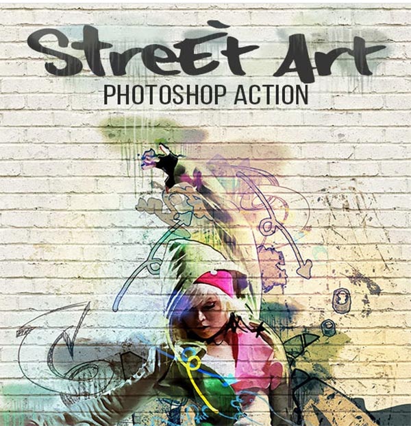 Street Art Photoshop Action Template