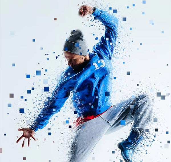 Pixel Shatter Photoshop Action