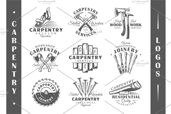 Modern Carpentry Logos Design