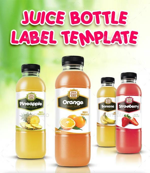 Juice Bottle Label Template