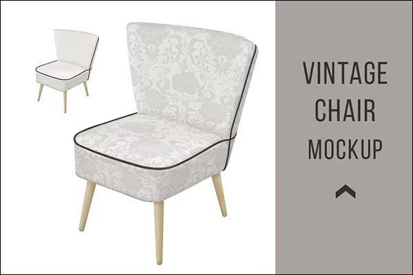 Vintage Armchair PSD Mockup
