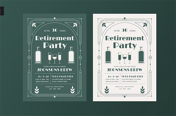 Simple Retirement Party Invitation