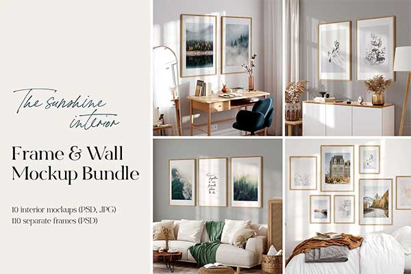 Frame & Wall Mockup Bundle Sunshine