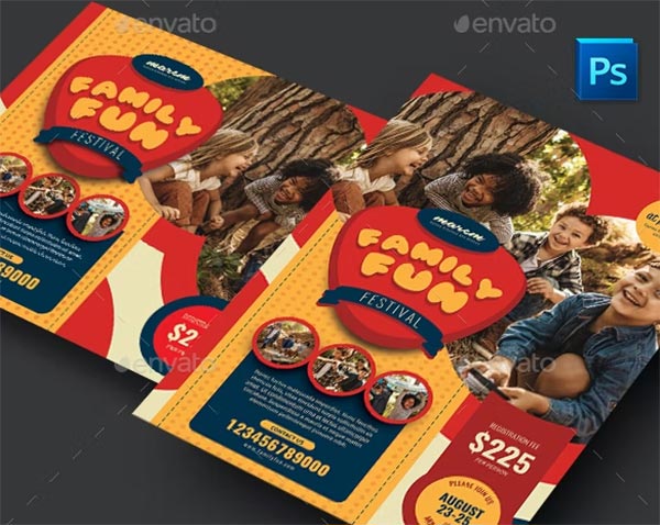 Family Fun Day Flyer PSD Template