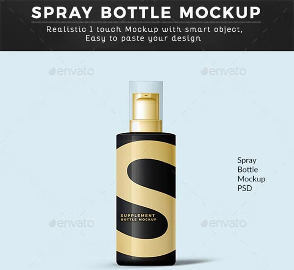 Spray Bottle PSD Mockup