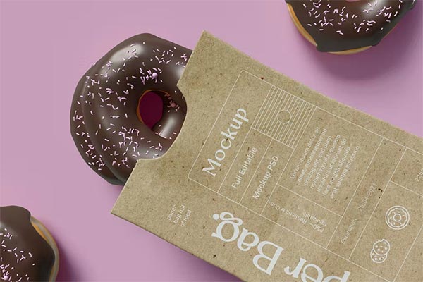 Bag And Donut Mockups