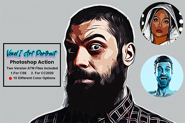 Vexel Art Portrait Photoshop Action