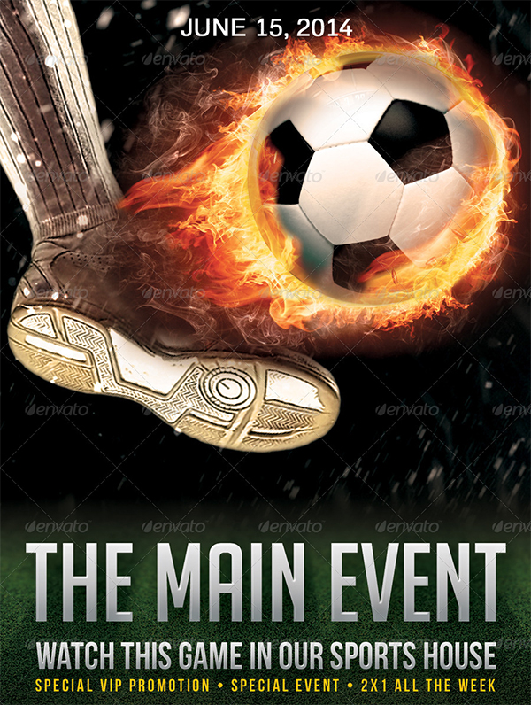Soccer Poster PSD Design Template