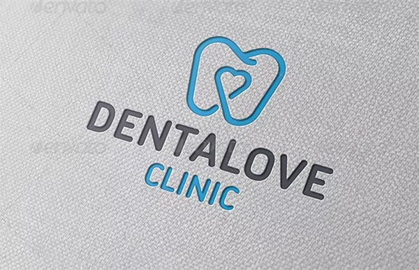 Dental Love Logo Template