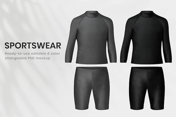 Free Editable PSD Sport Outfit MockUp