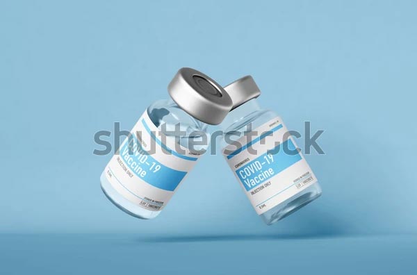 Vaccine Bottles Vector Mockup Design