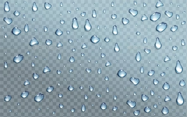 Water Drops Transparent Background