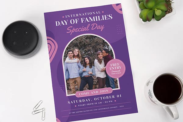 Families Day Flyer Template