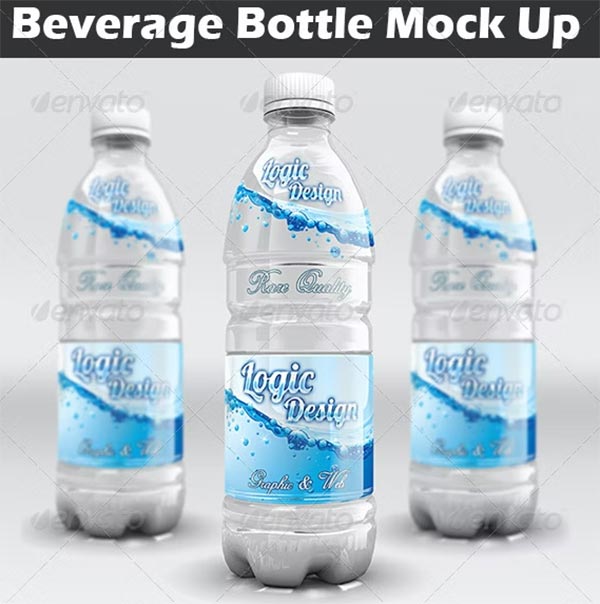 Square Beverage Bottle Mockup Square Beverage Bottle Mockup