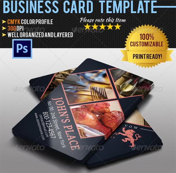 Restaurant and Chef Business Card