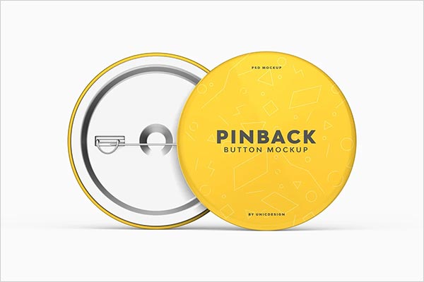 Pinback Button Mockup Template