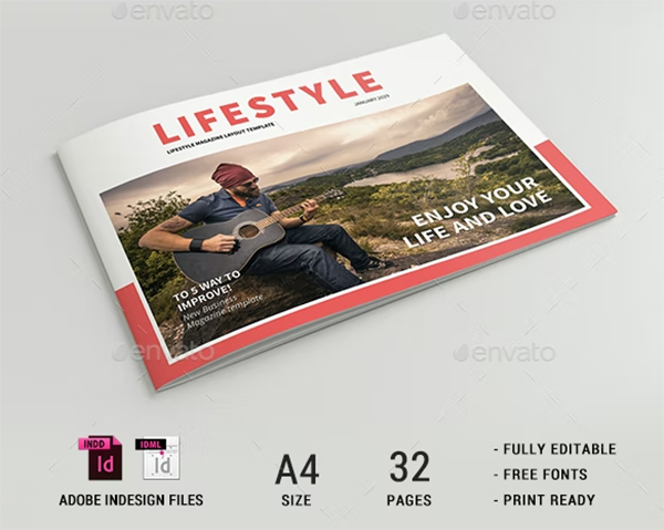 Men Magazine Template Design