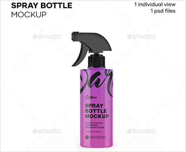 Spray Bottle Mockup Design Template