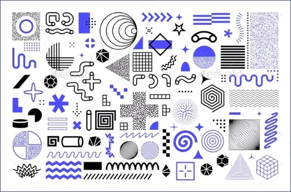 Memphis Geometric Shapes Design