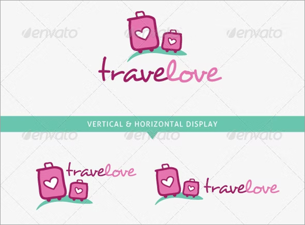 Travel Love Logo PSD Template
