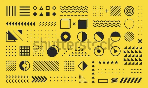 Abstract Geometric Graphic Element Vector Template