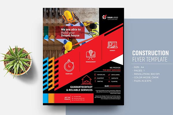 Constriction Vector Flyer Template