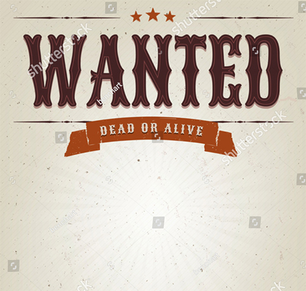 Wanted Western vintage Poster Template Wanted Western vintage Poster Template