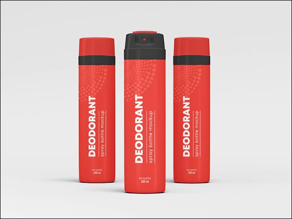 Free Deodorant Spray Bottle Mockup