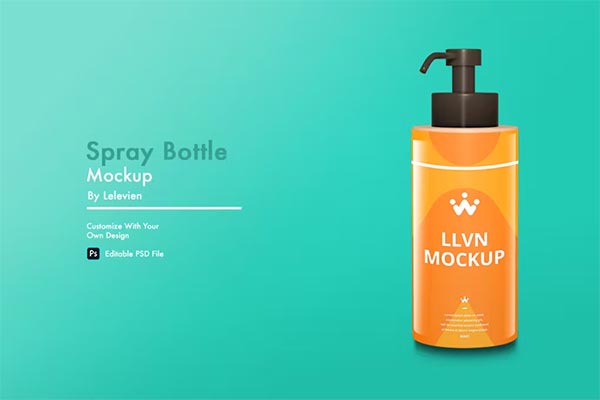 Spray Bottle Mockup PSD Template