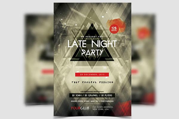 Late Night PSD Flyer Template