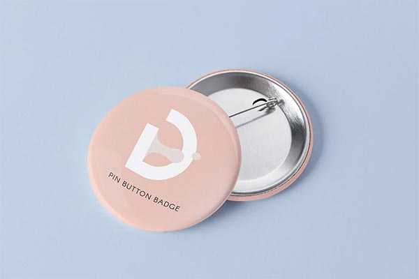 Button Badge Mockup Template