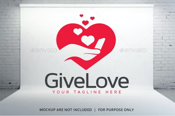 Give Love Logo Template