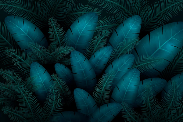 Free Tropical Leaves Background