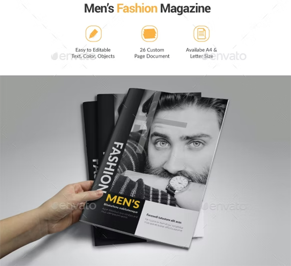 Men's Fashion Magazine PSD Template