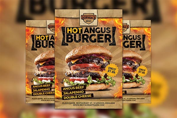 Hamburger Food Flyer Template