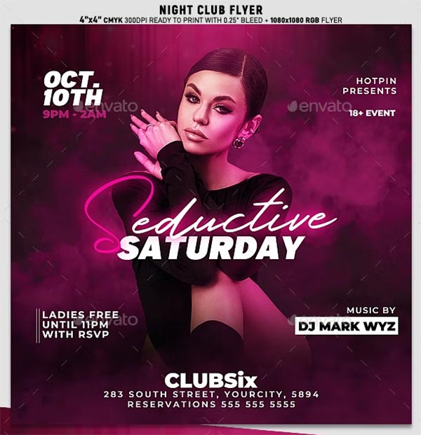 Night Club Flyer Print Design