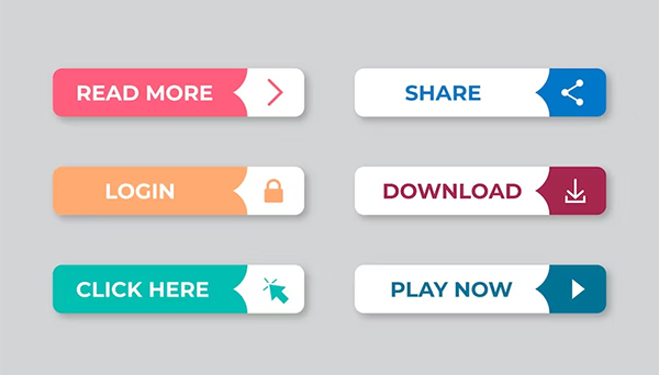 Free PSD Flat Design Cta Button Template