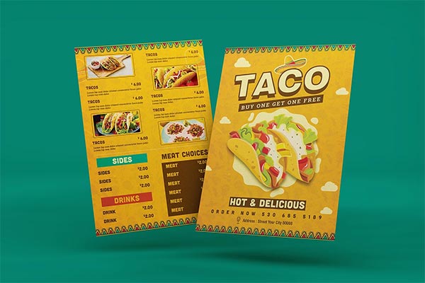 Mexican Food Menu & Flyer Template