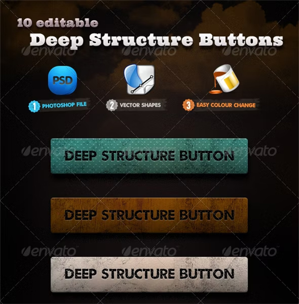 Deep Structure Buttons Set
