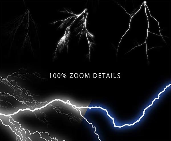 Lightning Photoshop Brushes Template