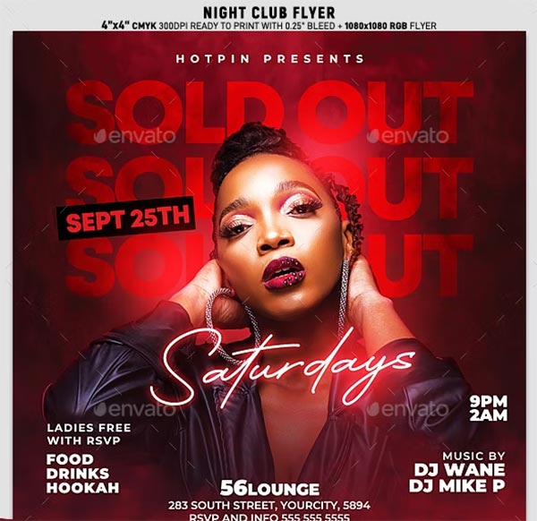 Night Club PSD Flyer