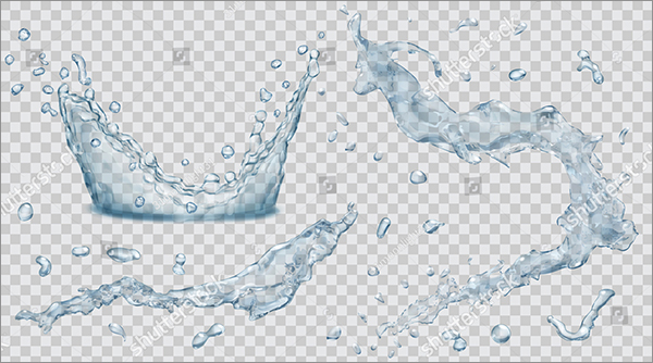Translucent Water Splashes Background